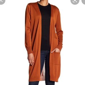 Orange duster cardigan